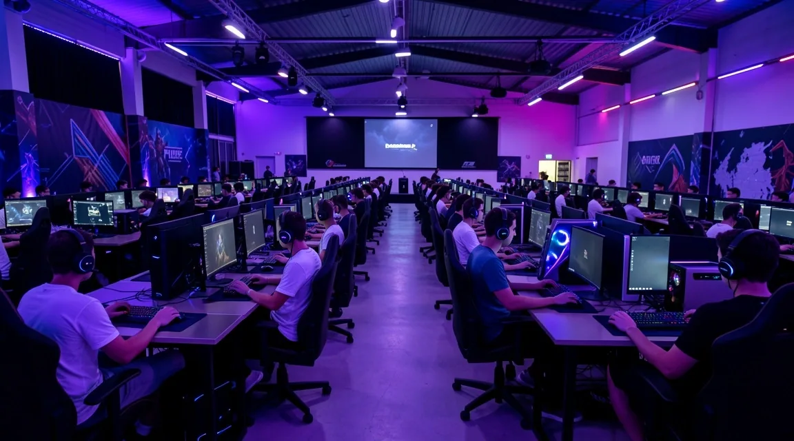 Sala de competición en Belmonteo con estaciones profesionales
