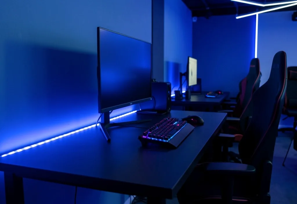 Zona de trabajo con iluminación LED fría y concentrada en Belmonteo