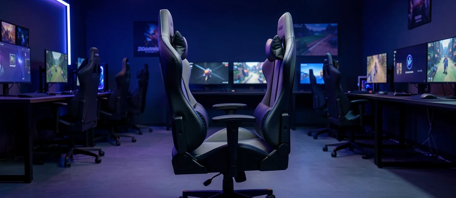Silla ergonómica profesional con iluminación ambiente índigo