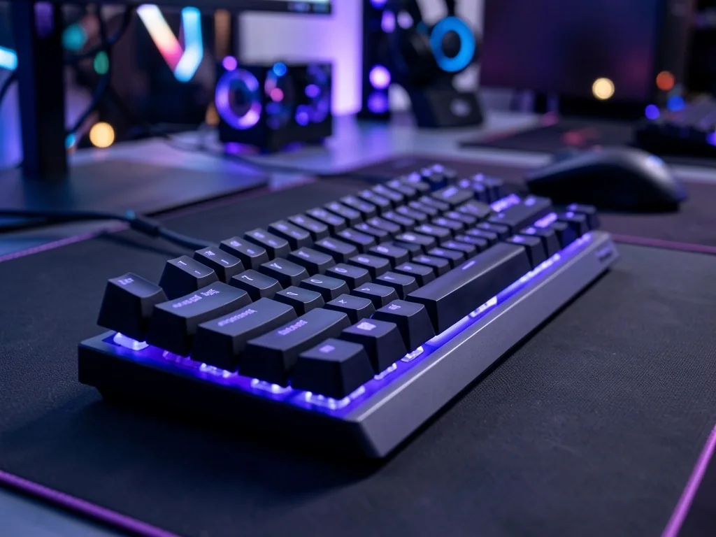 Teclados mecánicos con iluminación en estación de Belmonteo